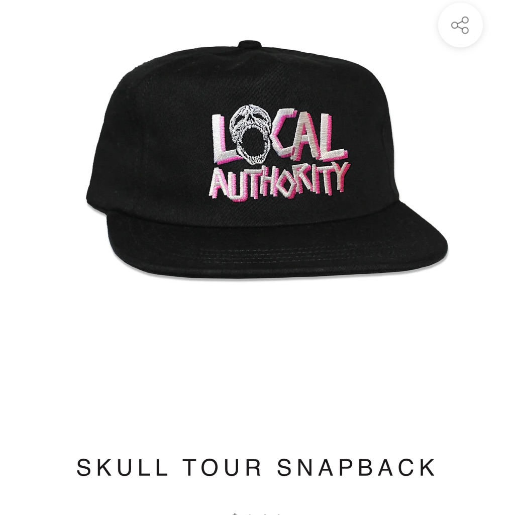 Local Authority Black Snapback Hat Brand New